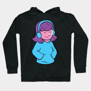 Music Girl Cartoon Hoodie